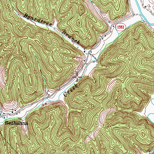 Topographic Map of Great Creek Church, KY