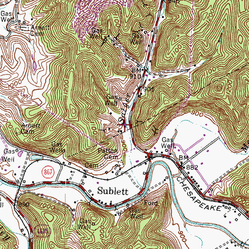 Topographic Map of Sayler School (historical), KY
