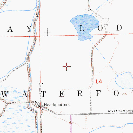 Topographic Map of Gray Lodge Waterfowl Management Area, CA