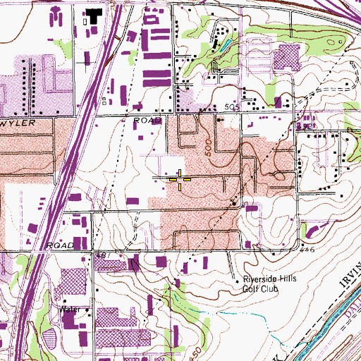 Topographic Map of Smith Cemetery, TX