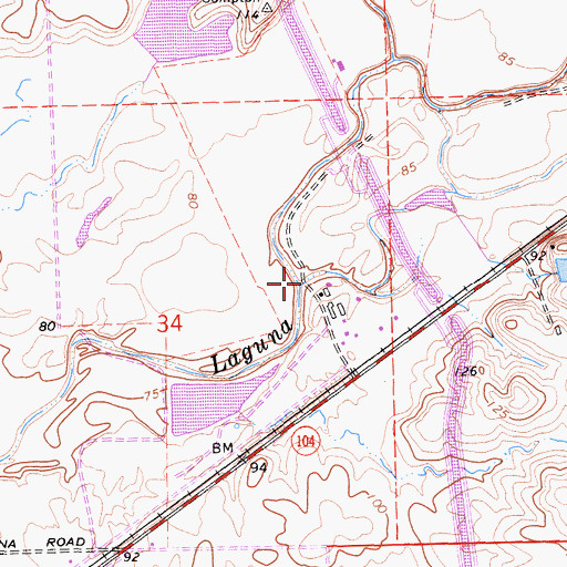 Topographic Map of Hadselville Creek, CA