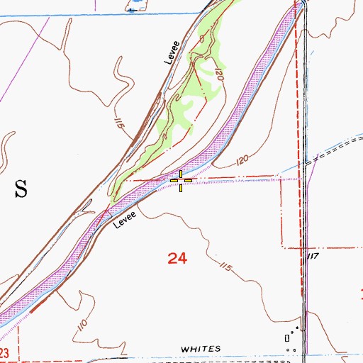 Topographic Map of Hamlin Slough, CA