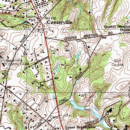 Topographic Map of Wynleigh, DE