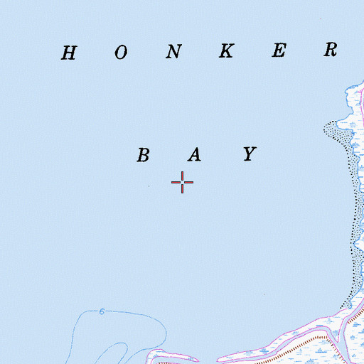 Topographic Map of Honker Bay, CA