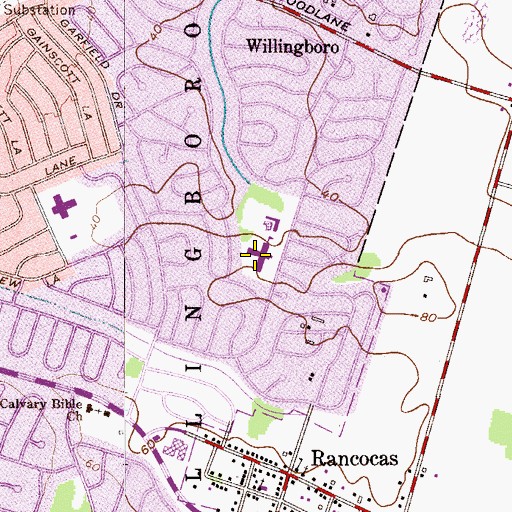 Topographic Map of Garfield Park East Elementary School, NJ