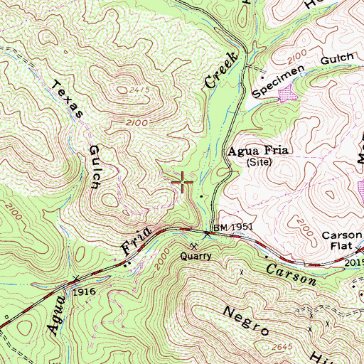 Topographic Map of Horse Gulch, CA