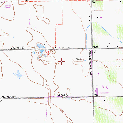 Topographic Map of Howard Lateral, CA