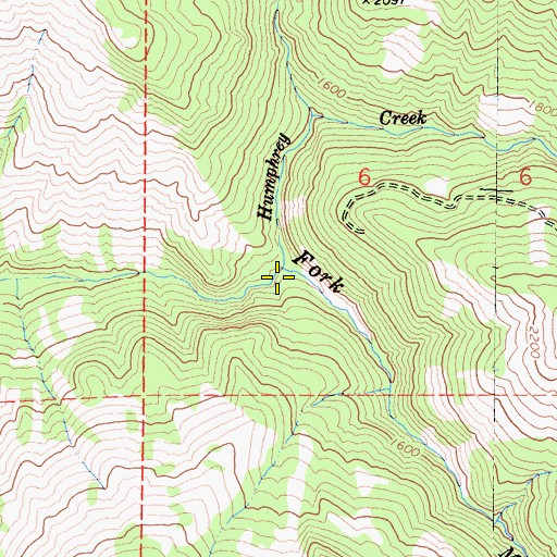 Topographic Map of Humphrey Creek, CA