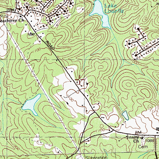 Topographic Map of Sugarloaf Area High School, GA