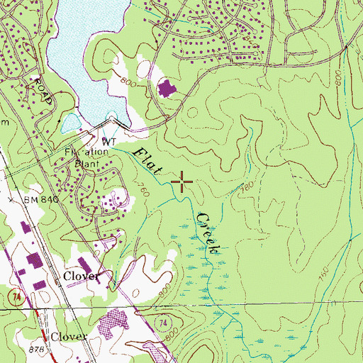 Topographic Map of Braelinn Village Shopping Center, GA