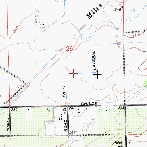Topographic Map of Ivett Lateral, CA