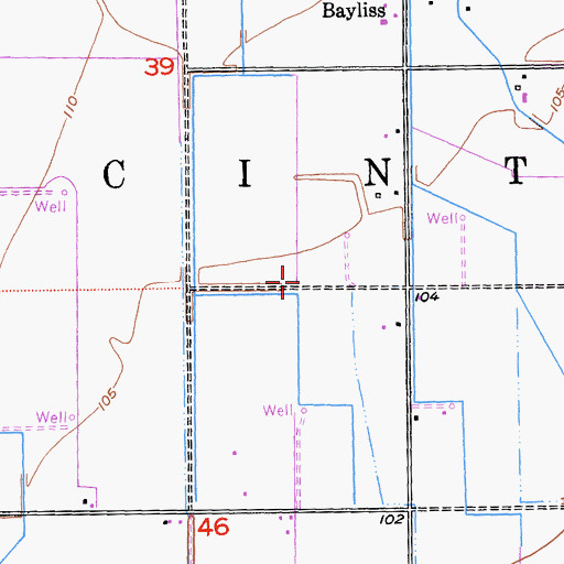 Topographic Map of Jacinto, CA