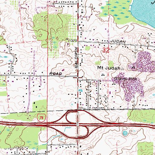Topographic Map of Shalom Baptist Church School, MI
