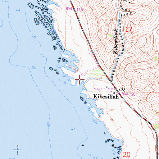 Topographic Map of Kibesillah Creek, CA