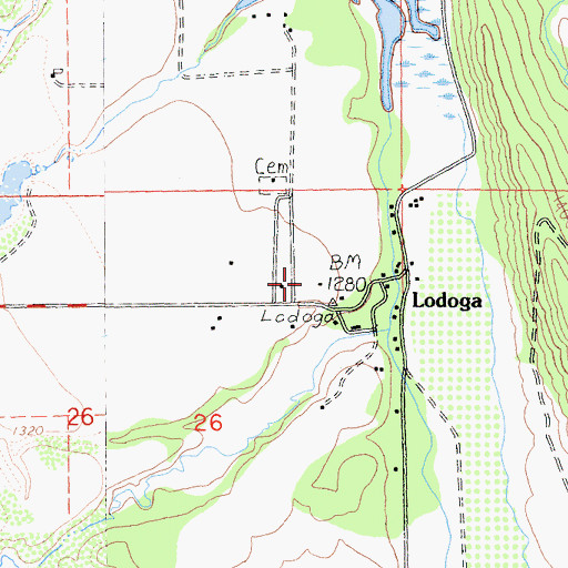 Topographic Map of Little Stony School, CA