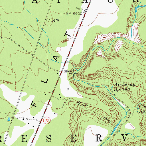 Topographic Map of Round Top Wash, AZ