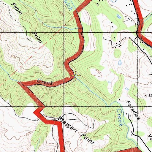 Topographic Map of McCormick Creek, CA