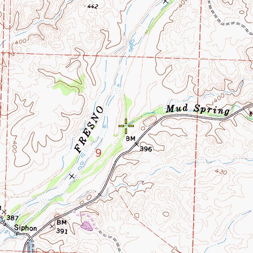 Topographic Map of Mud Spring Creek, CA