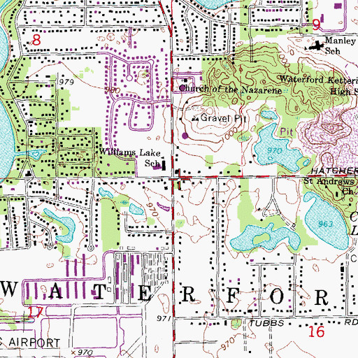 Topographic Map of Morgan's Early Learning Center, MI