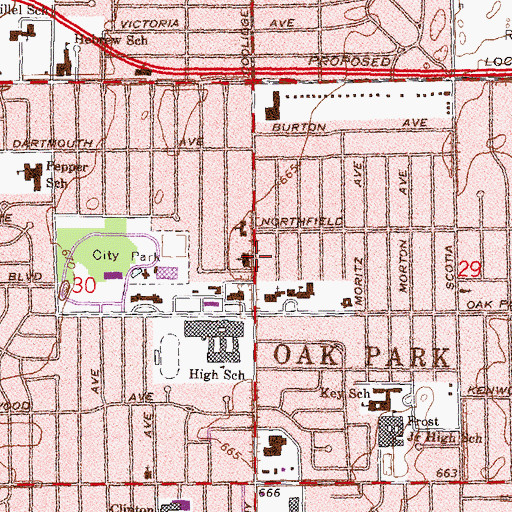 Topographic Map of De Ror Montessori Center, MI