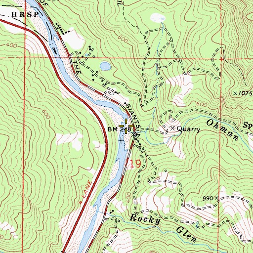 Topographic Map of Ohman Creek, CA