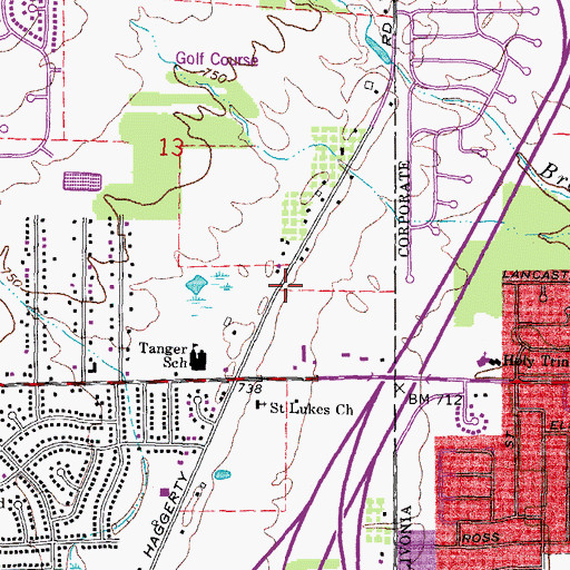 Topographic Map of Northville Montessori Center, MI