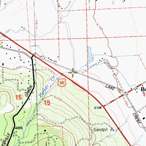 Topographic Map of Parker Creek, CA