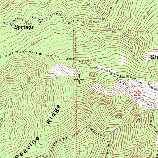 Topographic Map of Peavine Ridge, CA
