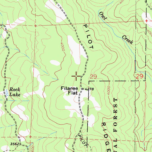 Topographic Map of Pilot Ridge, CA