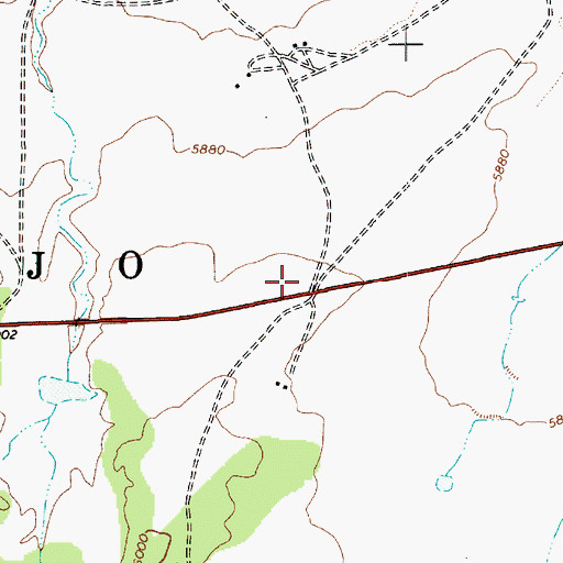 Topographic Map of Wagon Wheel Rest Area, AZ
