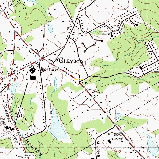 Topographic Map of Cobb County Station 6 Fire Station, GA