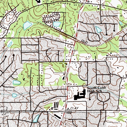 Topographic Map of Cobb County Fire and Emergency Services Station 22, GA
