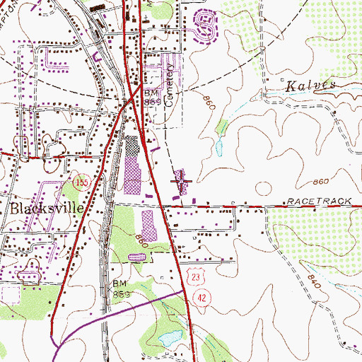 Topographic Map of McDonough Plaza Shopping Center, GA