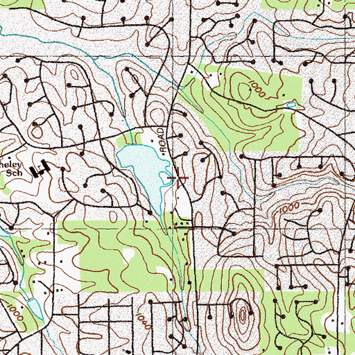 Topographic Map of Cobb County Fire and Emergency Services Station 25, GA