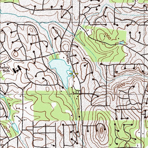 Topographic Map of Cobb County Fire and Emergency Services Station 25, GA