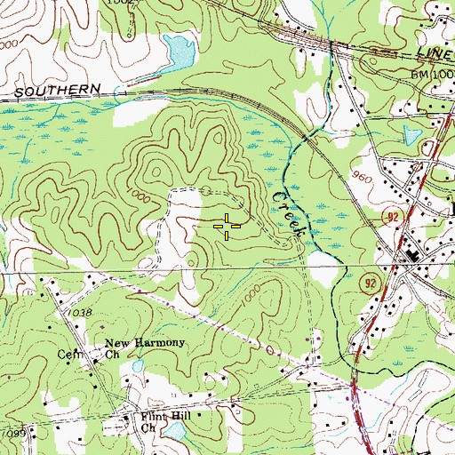 Topographic Map of Hiram High School, GA