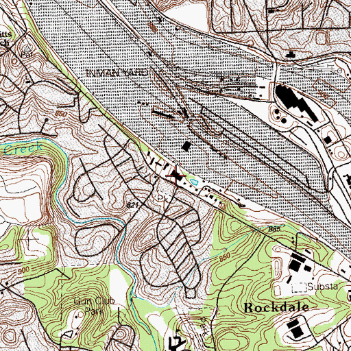 Topographic Map of Perry Holmes Station, GA