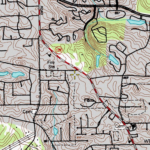 Topographic Map of Clayton County Fire Department Station 4, GA