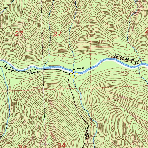 Topographic Map of Sailor Canyon, CA
