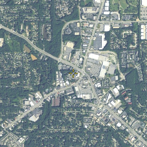 Aerial/Satellite Image of Roswell Village Shopping Center, GA