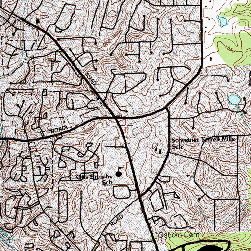 Topographic Map of Delk Spectrum Shopping Center, GA