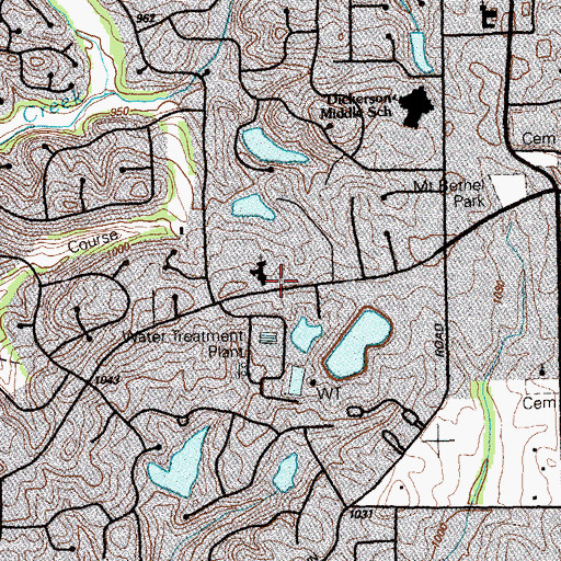 Topographic Map of Mount Bethel Post Office, GA