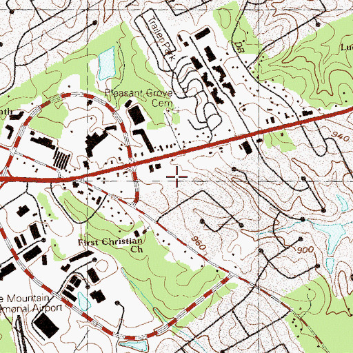 Topographic Map of Eastmont Shopping Center, GA