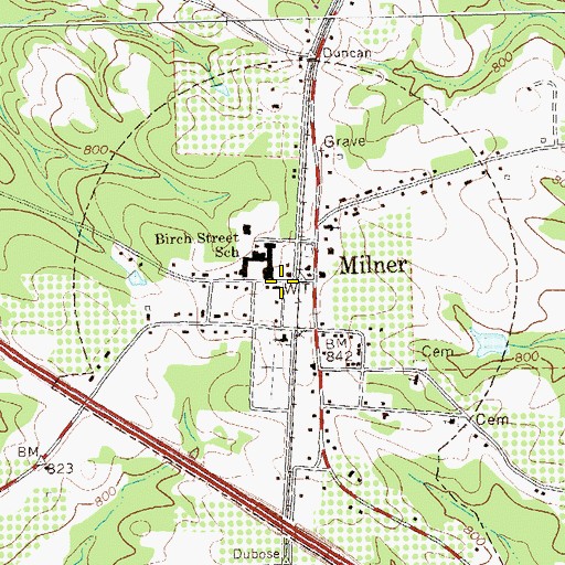 Topographic Map of Saint George's Episcopal School, GA