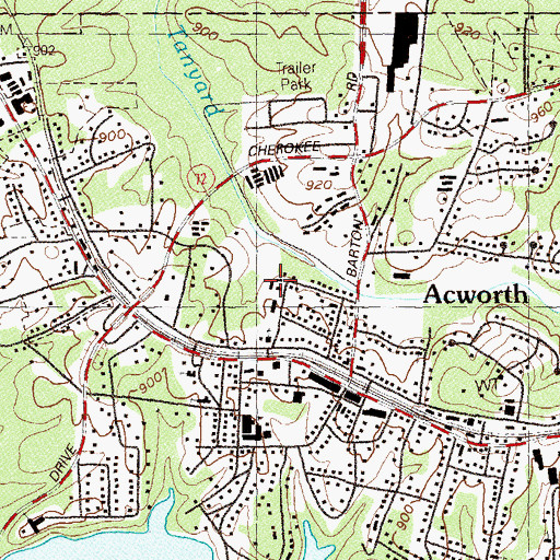 Topographic Map of Acworth Health Center, GA