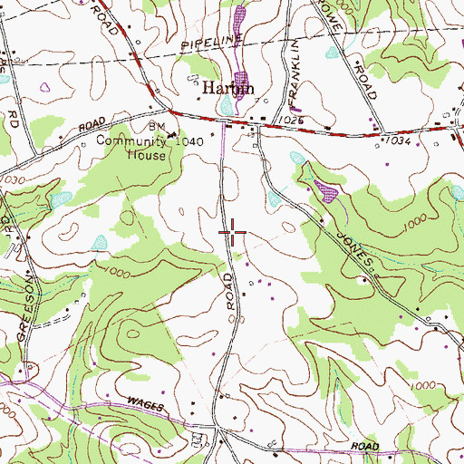Topographic Map of Harbins Elementary School, GA