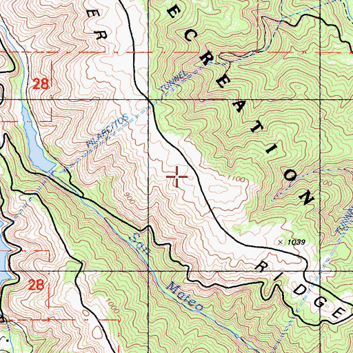 Topographic Map of Sawyer Ridge, CA