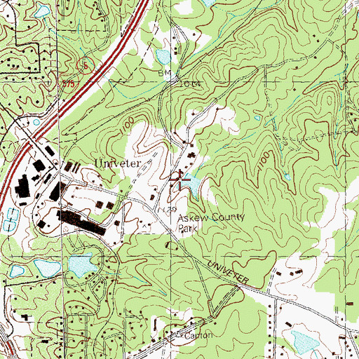 Topographic Map of Cherokee County Sheriff's Office Headquarters, GA