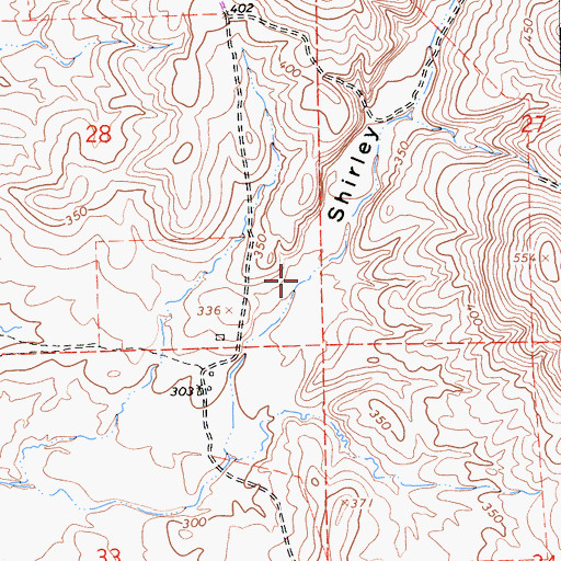 Topographic Map of Shirley Gulch, CA