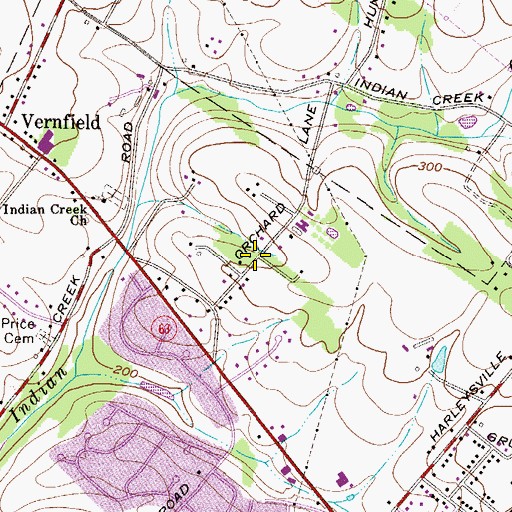 Topographic Map of Bellingham Knoll, PA